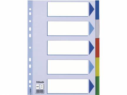 Faneblade Esselte 5-delt A4 plast 15259