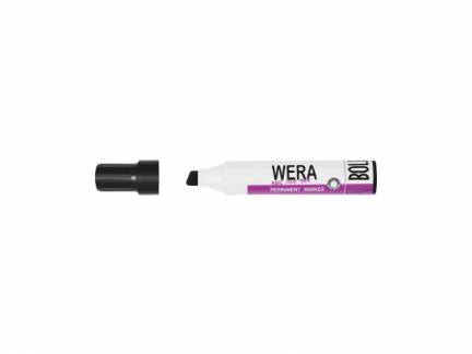 Marker WERA sort permanent kantet spids 2-10mm