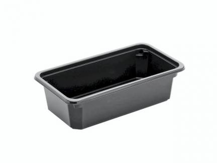 Plastbakke K2182-1F PP sort 178x98x50mm 605ml 608stk/ka