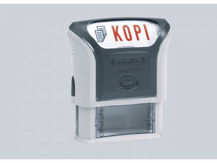 Stempel Trodat Printy 4912 bl&aring;/r&oslash;d tekst kopi