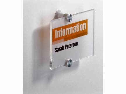 Skilt CRYSTAL Sign Durable Klar acryl 210x148mm 