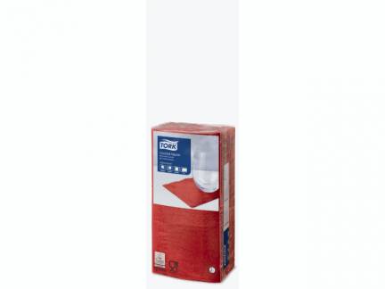 Servietter Tork 2-lags r&oslash;d 24cm 12x200stk/pak