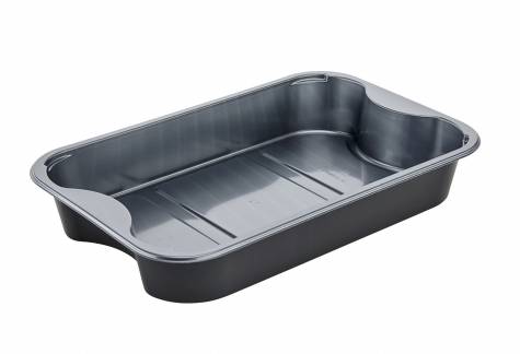 Plastbakke C2294-1B CPET s&oslash;lv/sort 1770ml 204st/kar