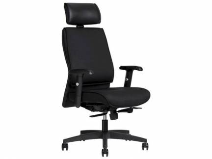 Kontorstol AS6002 textil sort m/h&aring;rde hjul
