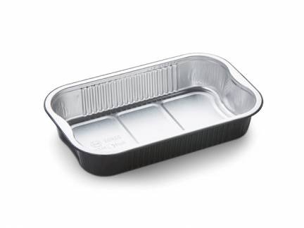 Foliebakke sort/alu 1400ml 265x162x47mm 300stk/kar
