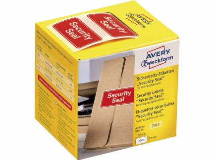 Plomberingsetiket 38x20mm Security Seal 200stk/pak