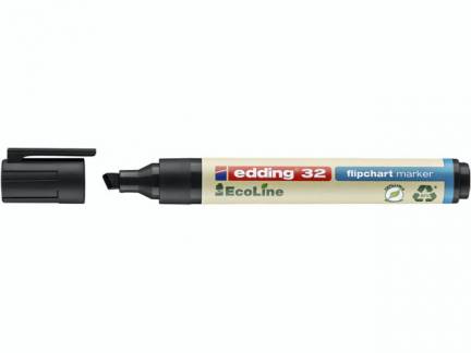 Marker Edding 32 Flipchart ECOLINE sort 1-5mm skr&aring; spids