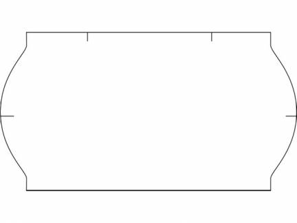 Prisetiket hvid neutral permanent lim 32x19mm 1000stk/rl