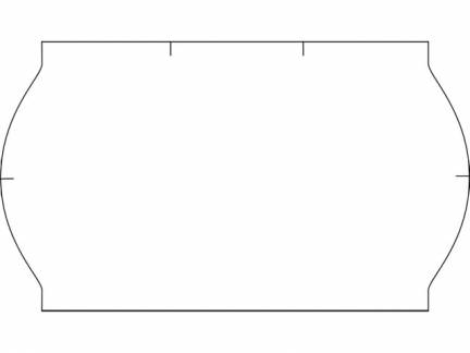 Prisetiket hvid neutral permanent lim 26x16mm 1200stk/rl