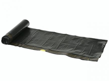 Affaldss&aelig;k m/sn&oslash;reluk sort 700x1010mm 100L 10stk/rul
