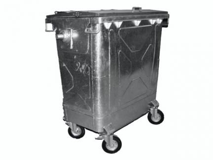 Affaldscontainer 770L gr&aring; UV-resistent
