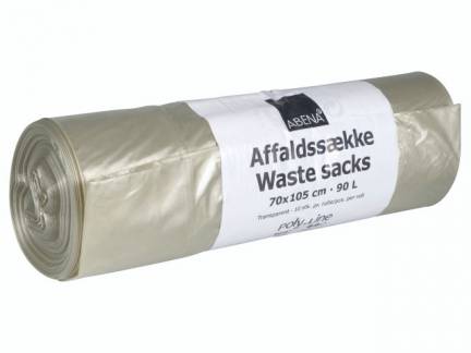 S&aelig;kke Poly-Line LLDPE transparent 700x1050mm 90L 30my 10stk/rul