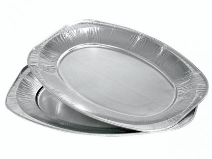 Serveringsfad oval aluminium 35x24,3cm 100stk/pak