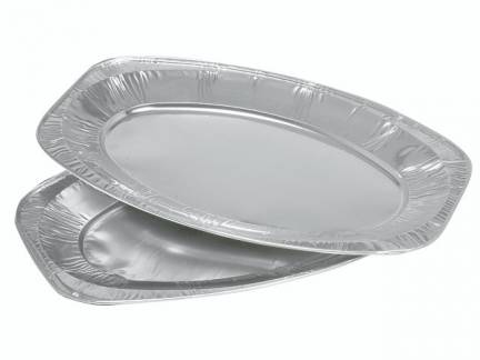 Serveringsfad oval aluminium 42,90x28,80cm 100stk/pak
