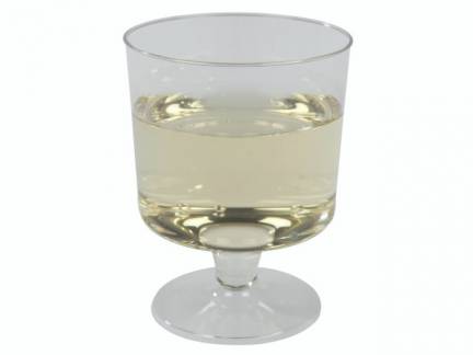 Hvidvinsglas p&aring; fast fod PS 15cl, 17cl klar 10stk/ps