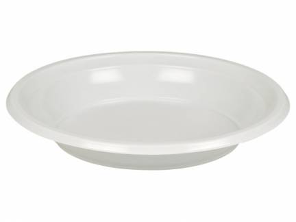 Tallerken plast hvid dyb PS 21cm 500ml 50stk/pak