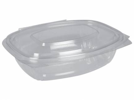 Salatb&aelig;ger m/h&aelig;ngslet l&aring;g APET klar oval 760ml 50stk/pak