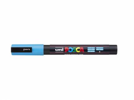 Paint marker Uni Posca PC-3M light blue/blå 0,9-1,3mm