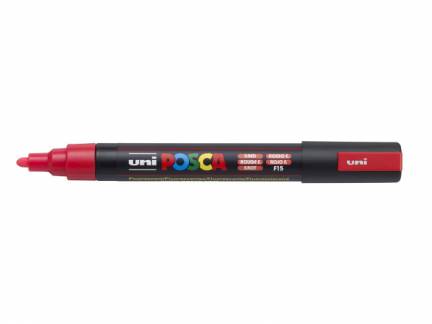 Paint marker Uni Posca PC-5M fluo red/rød 1,8-2,5mm 