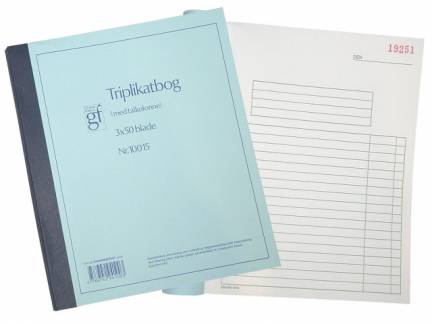 Triplikatbog grafisk 148x197mm 10015 3x50bl/blk