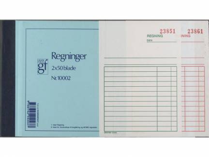 Regningsblokke grafisk 10002 2x50bl/blk 10,8x15cm