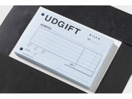 Udgiftsbilag 144x105mm 100bl/blk 1047