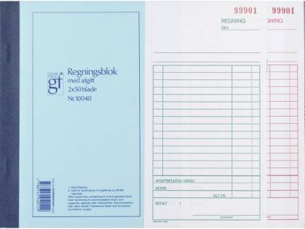 Regningsblokke grafisk moms 10040