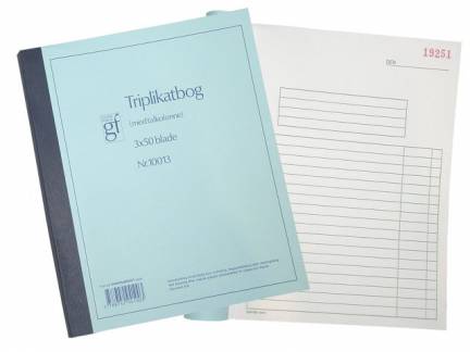 Triplikatbog grafisk 108x200mm 10013 3x50bl/blk