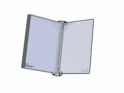 V&aelig;gmodul Tarifold Pro A4 m/5stk sort QL PP lommer
