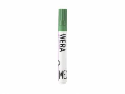 Marker WERA gr&oslash;n permanent kantet spids 1-4mm