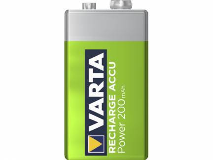Batteri Varta Recharge Power 9V 200mAh 1stk/pak genoplad.