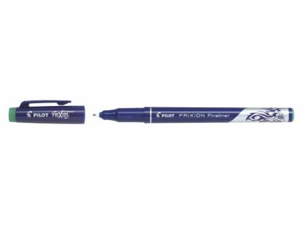 Fineliner Pilot FriXion gr&oslash;n 1,3mm spids stregbr. 0,45mm