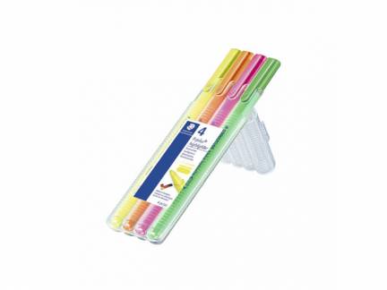 Tekstmarker STAEDTLER 362 Triplus 1-4mm assorteret 4stk/s&aelig;t