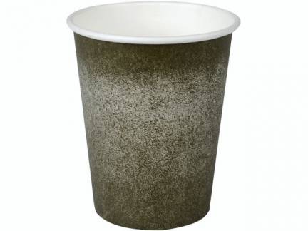 Kaffeb&aelig;ger The Swan 9,1x8cm 28cl gr&aring; pap/PE 8oz 50stk/pak