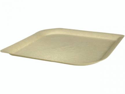 Tallerken sukkerr&oslash;r/bambus 23x23cm brun 50stk/pak