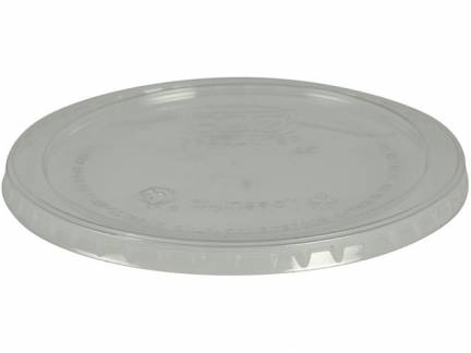 L&aring;g PLA klar &Oslash;12cm snap-on rund 50stk/pak