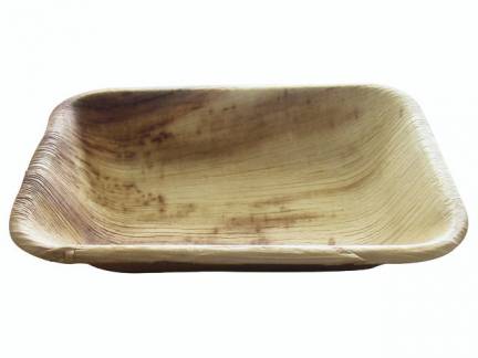 Tallerken dyb palmeblad Hampi 16x13x3cm komposterbar 25stk/pak