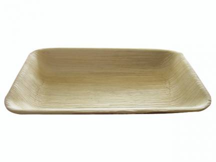 Tallerken dyb palmeblad Hampi 25x16x3cm komposterbar 25stk/pak