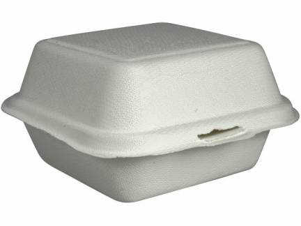 Take away boks sukkerr&oslash;r 153x147x82mm hvid m/l&aring;g 50stk/pak