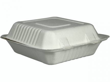 Take away boks sukkerr&oslash;r 223x201x38mm hvid 50stk/pak