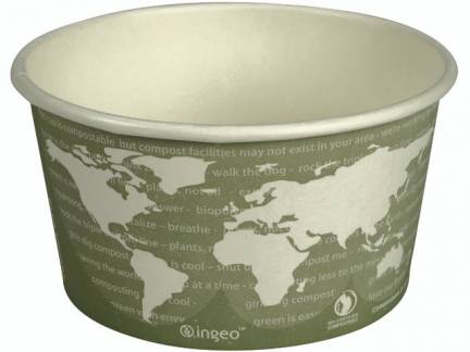 B&aelig;ger World Art 6,27x&Oslash;11,45cm gr&oslash;n PLA/pap 12oz 355ml 25stk/pak