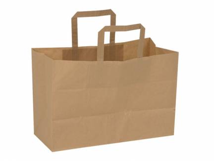 Papirsb&aelig;repose brun 32x22x26cm 21l 80g m/hank 250stk/pak