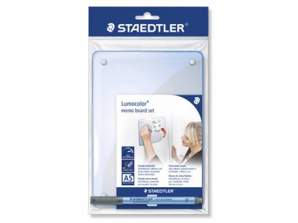 Memoboard s&aelig;t Staedtler A5 aftagelig selvkl&aelig;bende