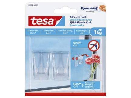 Kl&aelig;bekrog tesa Deco t/faste overflader 1kg 2stk/pak
