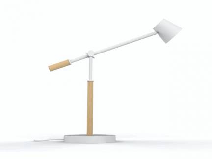 Bordlampe Unilux Vicky hvid/tr&aelig;