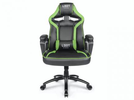 Kontorstol Extreme L33T PU gr&oslash;n/sort Gaming Mid Level