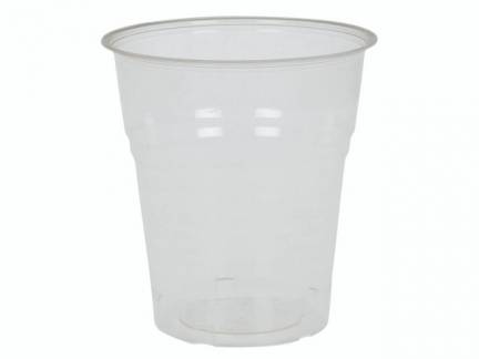 Drikkeglas PLA klar 18cl, 20cl &Oslash;7,2cm komposterbar 50stk/ps
