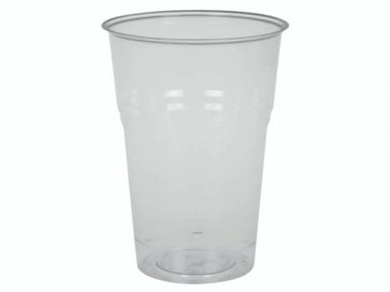 Drikkeglas PLA klar 40cl, 57,5cl &Oslash;9,5cm komposterbar 50stk/ps