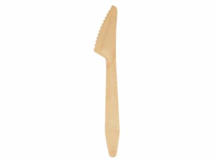 Kniv birketr&aelig; Gastro-Line brun 16,5cm komposterbar 100stk/pak