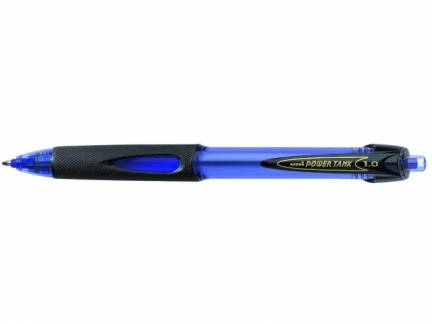 Kuglepen Uni PowerTank m/klik medium 0,4mm bl&aring; SN220